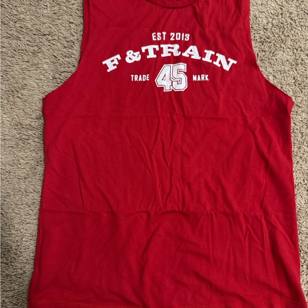 F45 Women’s Red F&Train Sleeveless Top
